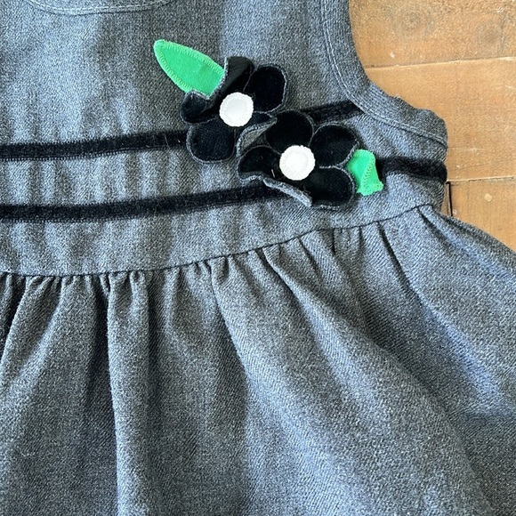 Florence Eiseman gray floral jumper dress - Picture 2 of 8